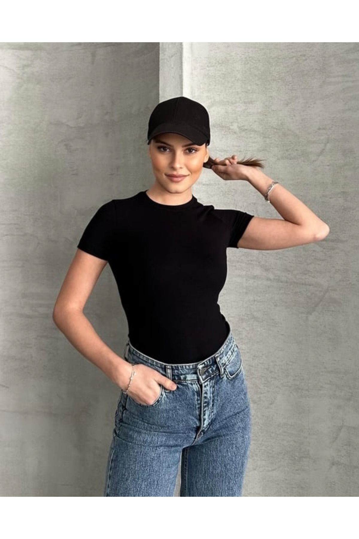 Kozayf Premium Kumaş Siyah Crop