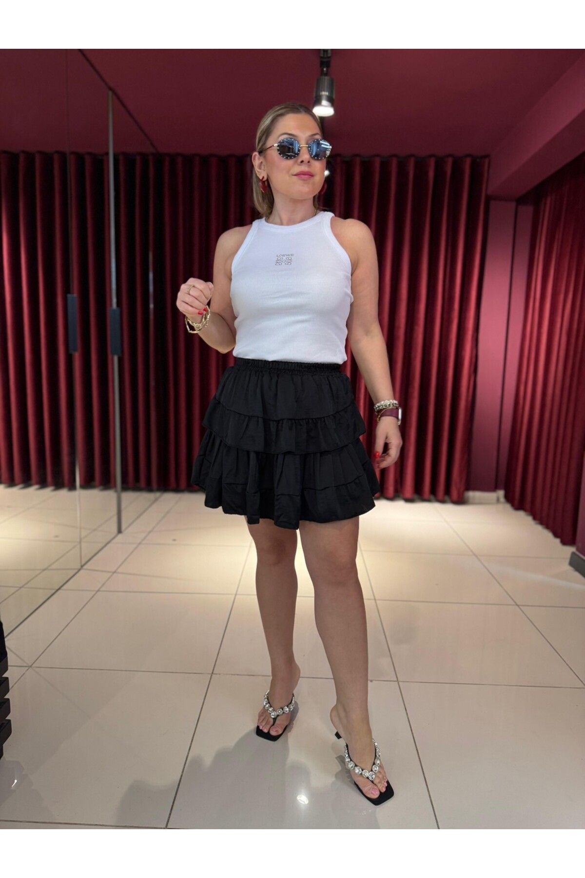 Serpirella Butik Şortlu Mini Etek