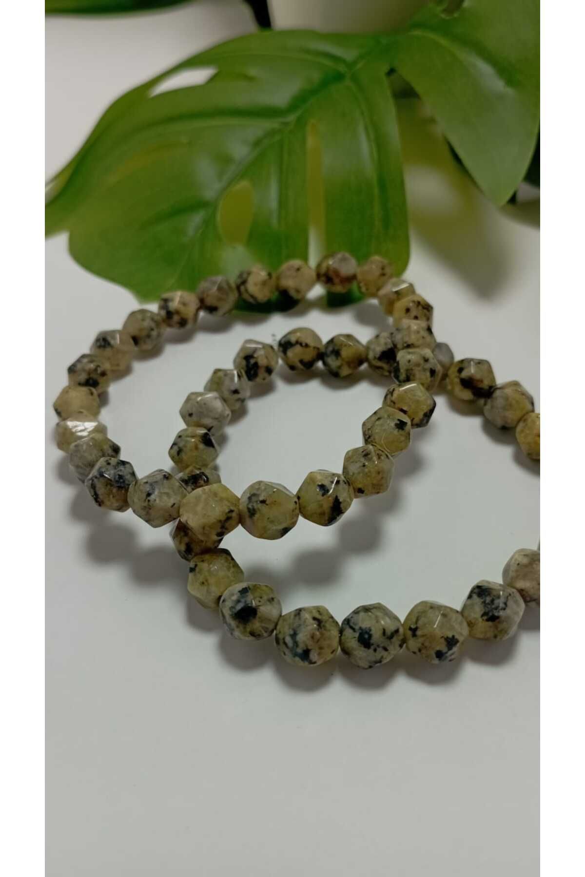 Ladin Atelier Jasper Taşı Bileklik (Benekli-Faset Kesim)