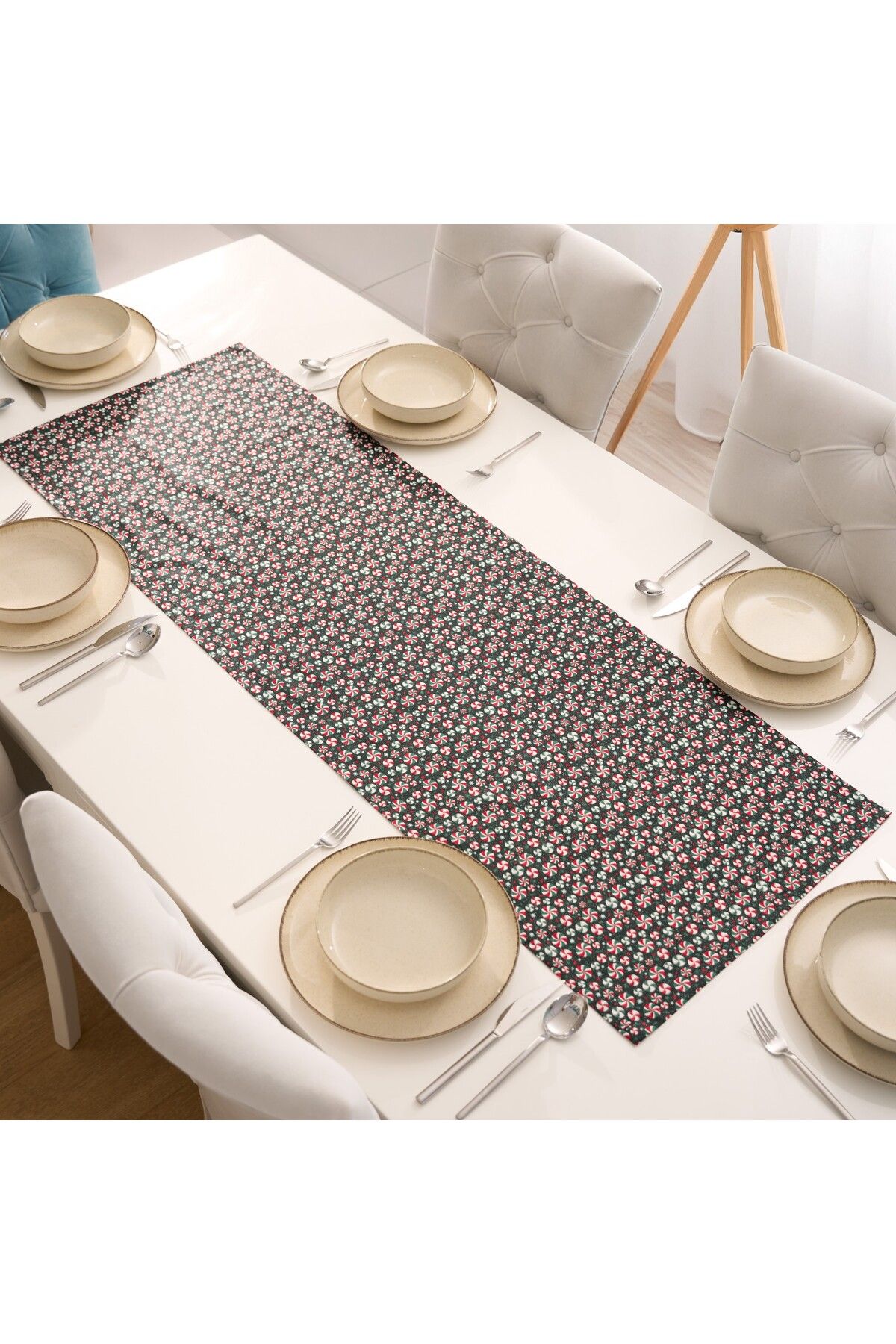 kesenegore Özel Tasarım Pamuklu Dekoratif Düz - Desenli Runner 50X150