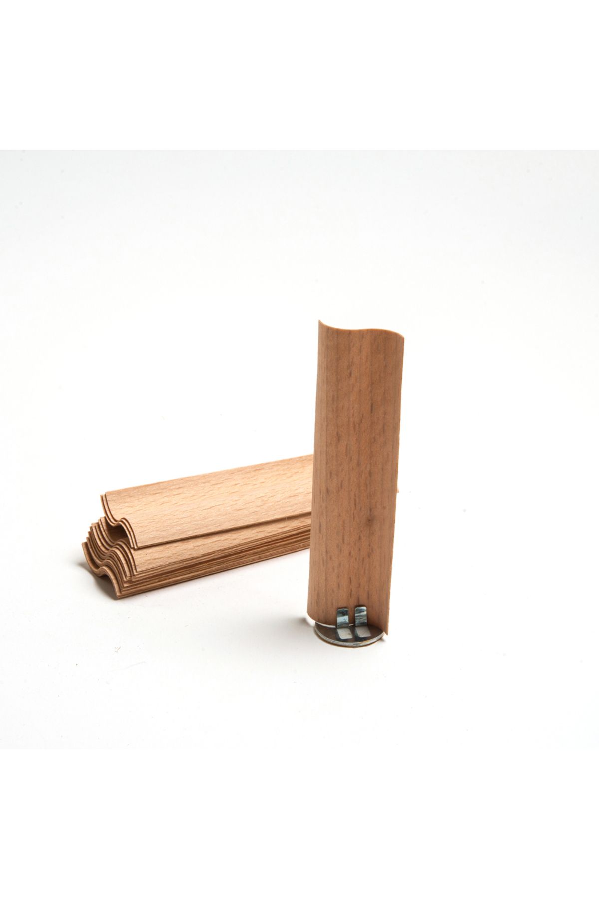 DEKORANLA Ahşap mum fitili ve yapışkanlı sehpa 40 adet, 30x100x0.5 mm