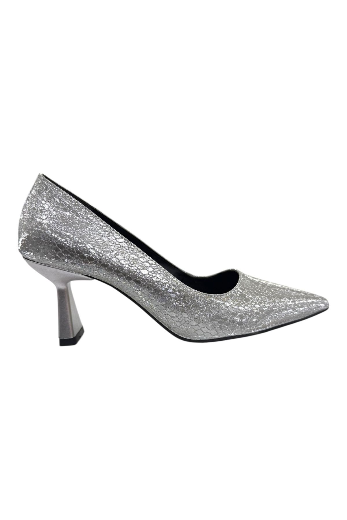 Shoes Yılan Desenli Orta Topuklu Stiletto