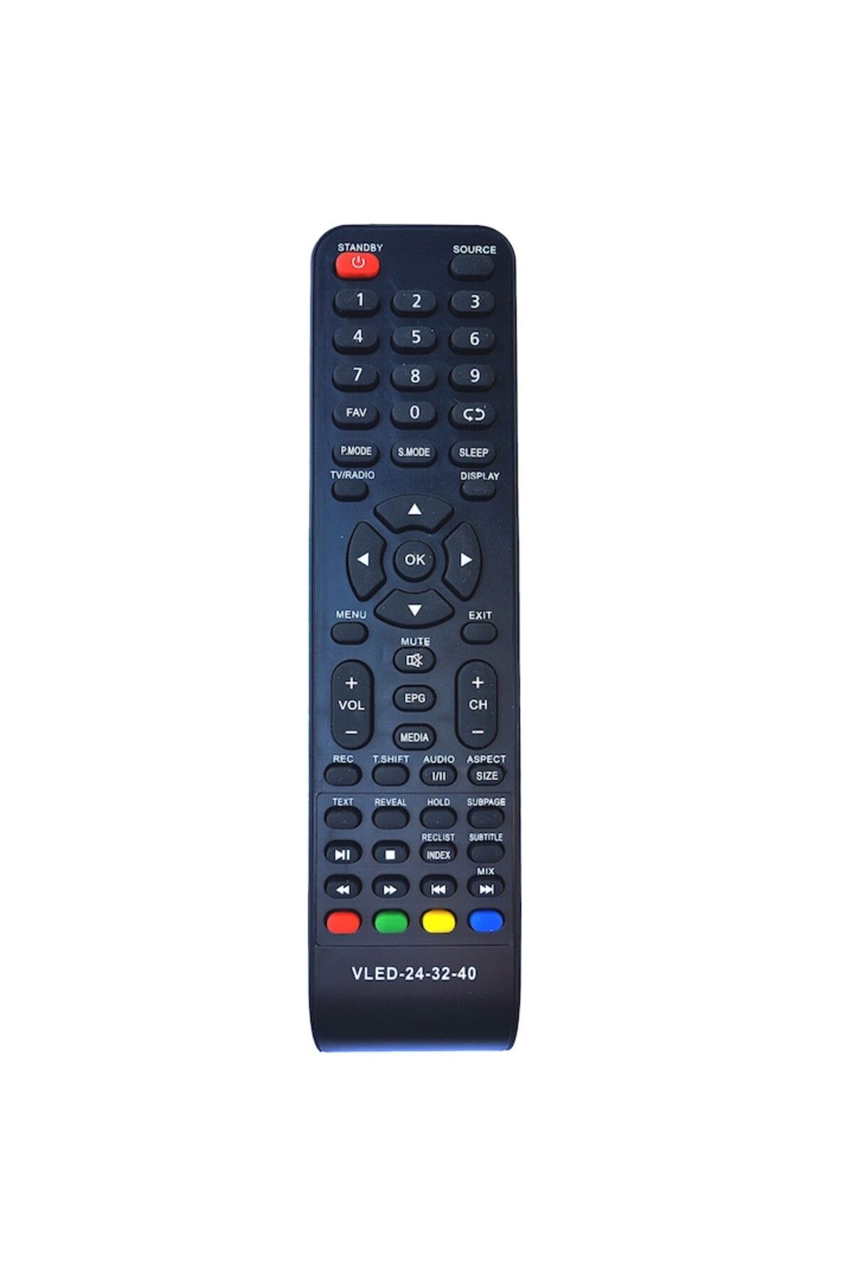 Bogadini-Universal Remote Control For Vortex Vled-24-32-40 Lcd/led, Plug & Play, Black 2