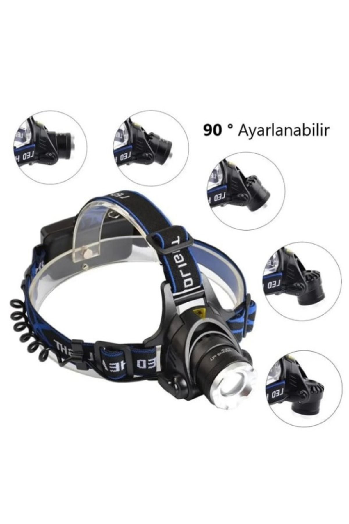 MASELEKTROMARKET 5W 3Mod Şarjlı Dimlenebilir Poyraz Kafa Lambası Beyaz Işık CT-9123