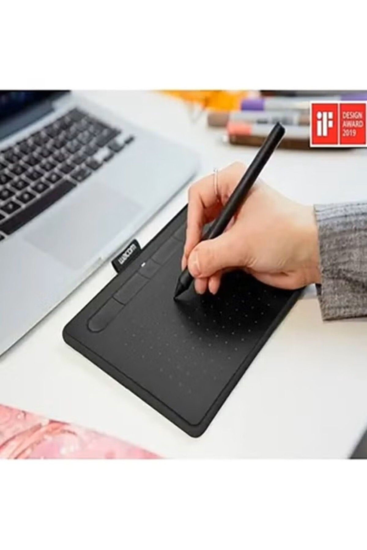 Wacom-Intuos Small Wireless CTL-4100WLK Tablet With Battery And Free Stylus Pen Black 5
