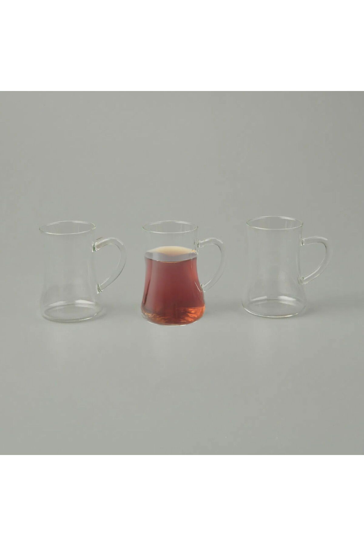 Paçi Keyif 3'lü Cam Kupa - Şeffaf - 200 ml