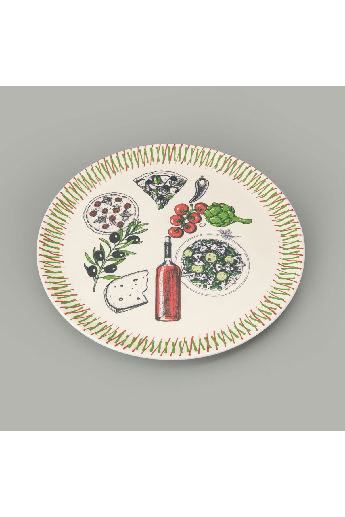 MATMEL Kitchen The Best Pizza Tabağı - Renkli - 31 cm