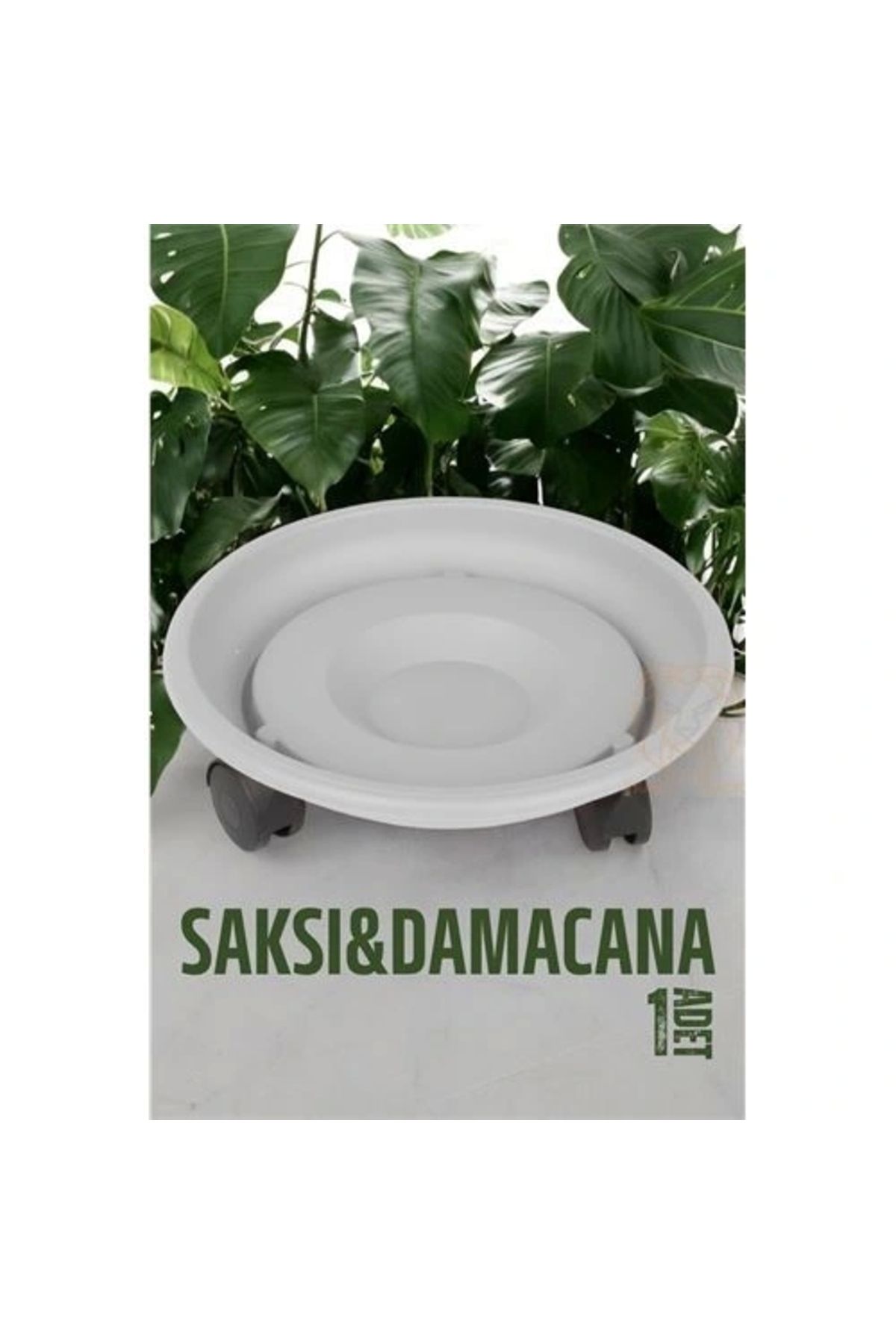 shopwave Tekerlekli Saksı Altığı 37 CM BEYAZ