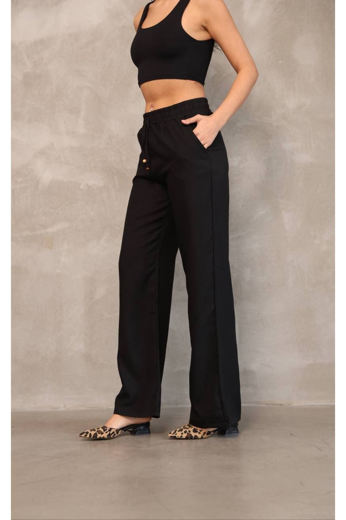NOLYA MODA Doğal Keten Pantolon