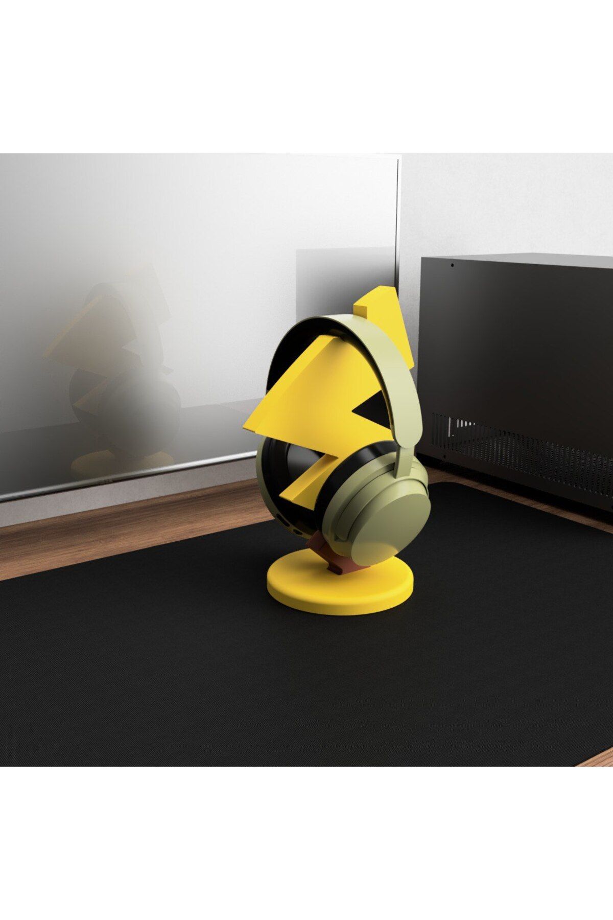 ValoriaConcept ⚡️🟡 3D Baskı Pikachu Kulaklık Stand – Şirin, Renkli ve Eğlenceli Masaüstü Aksesuarı! 🎧🎮🎉
