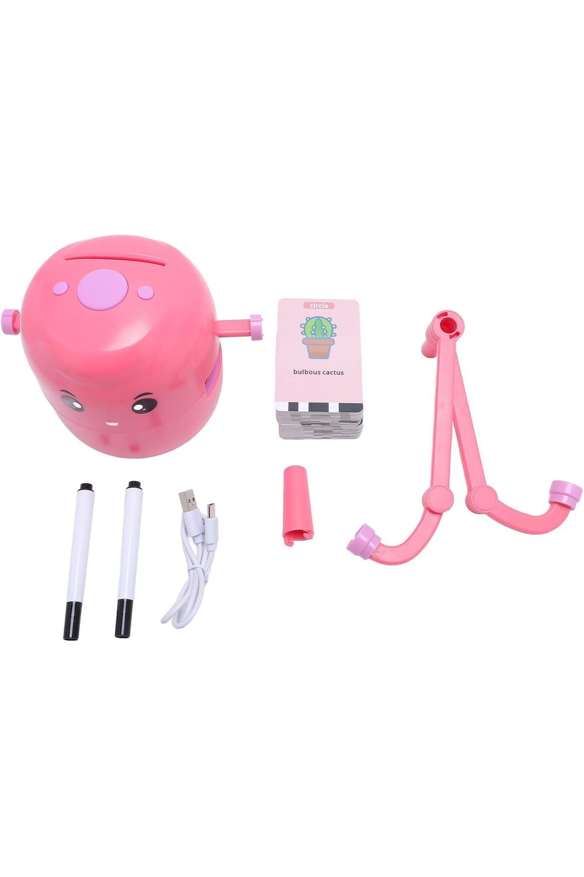 OEM Smart Drawing Robot – Akıllı Çizim Robotu – 100 Kart + 2 Kalemli Eğitim Seti – Pembe