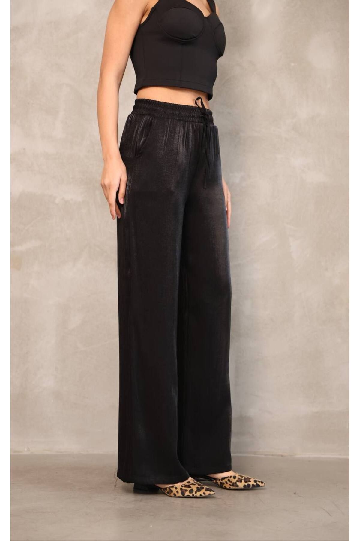 NOLYA MODA Doğal Saten Pantolon