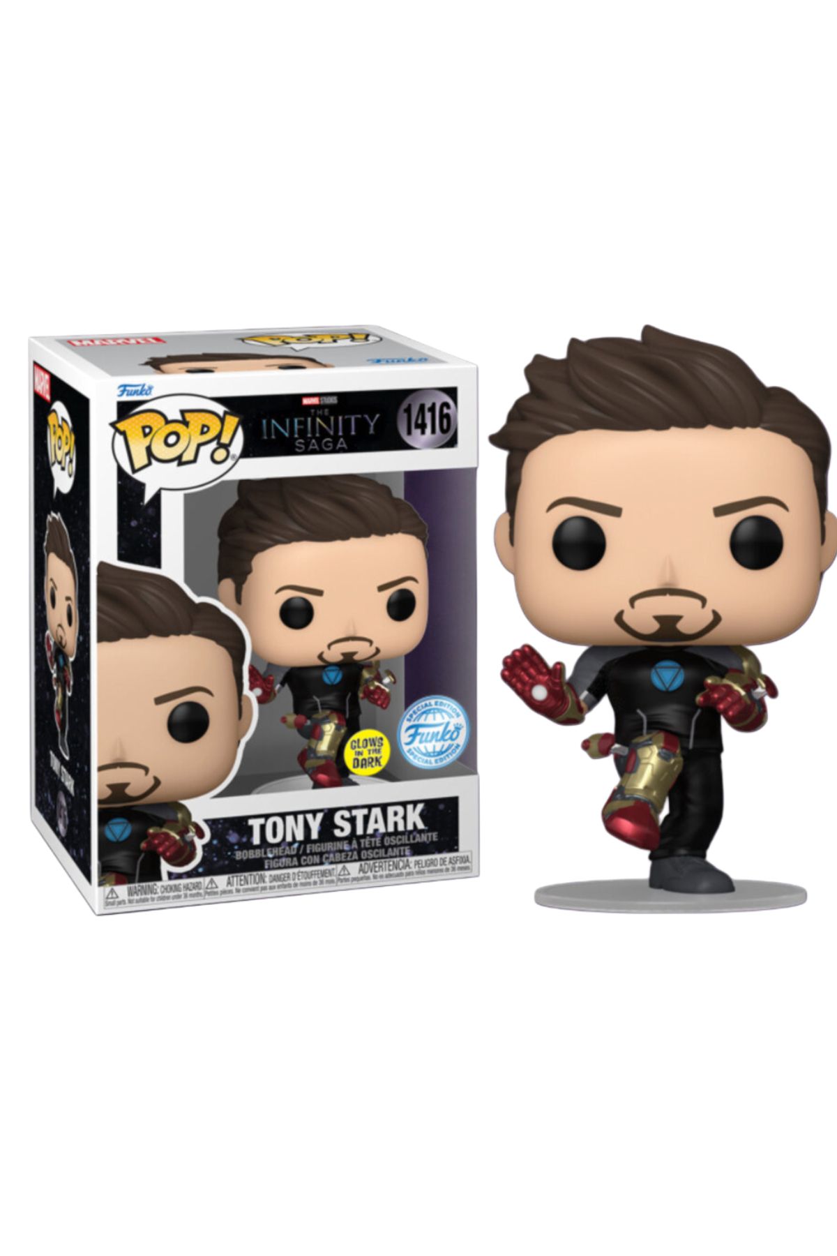 Funko Avengers: The Infinity Saga - Tony Stark Glow-in-the-Dark Exclusive Pop #1416