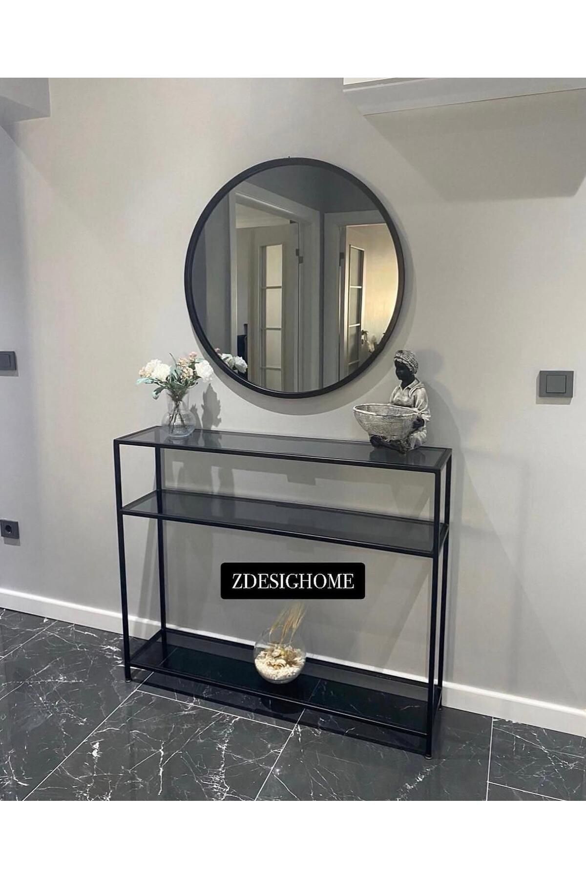 zdesignhome 80 Çap Ayna , 110X25x90 Cm Dresuar Takım Zdesignhome