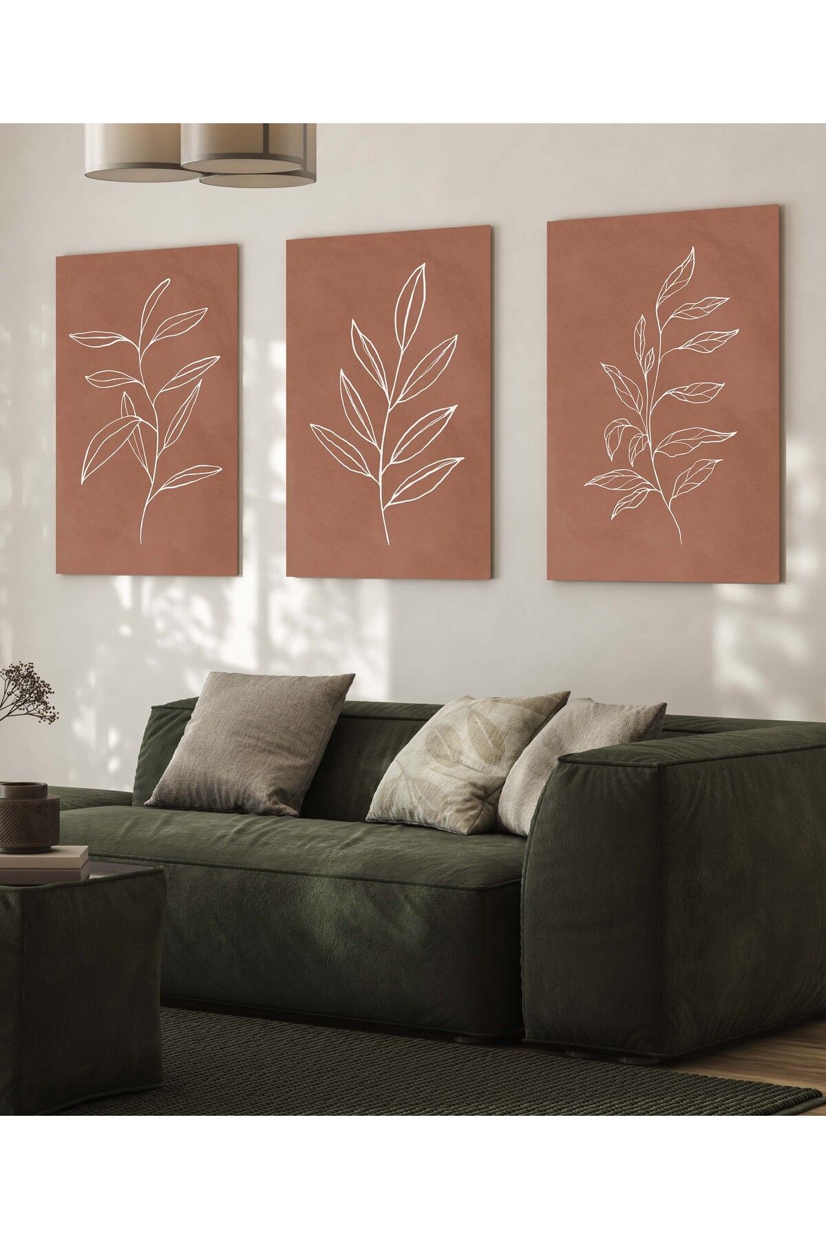 nunuhome since 1985 Bohem Tablo Premium Kalite Duvar Tablosu Çerçeve Görünümlü Mutfak Tablosu 3 lü Tablo Modern Tablo