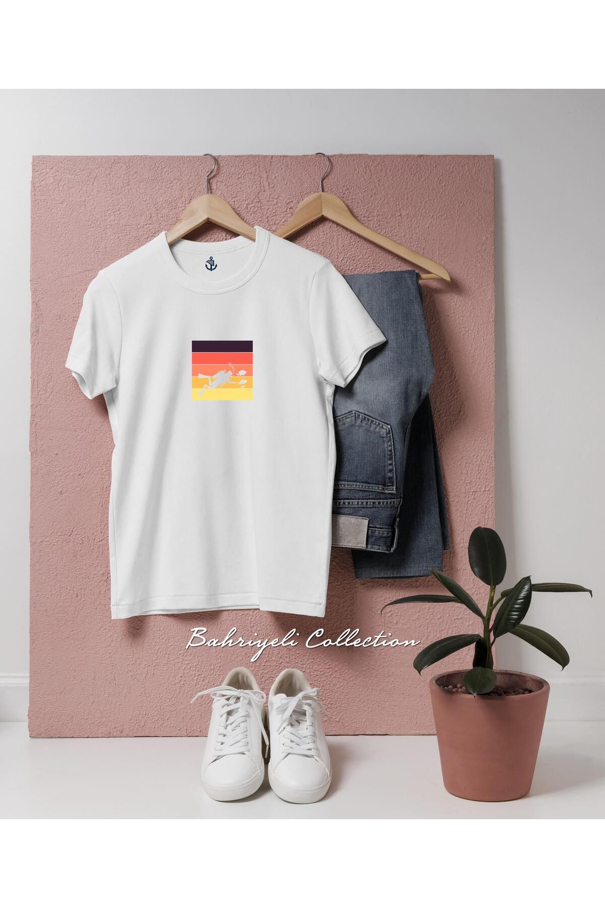 bahriyeli.jpeg Oversize Scuba Diving Vintage Tasarımlı Unisex T-Shirt