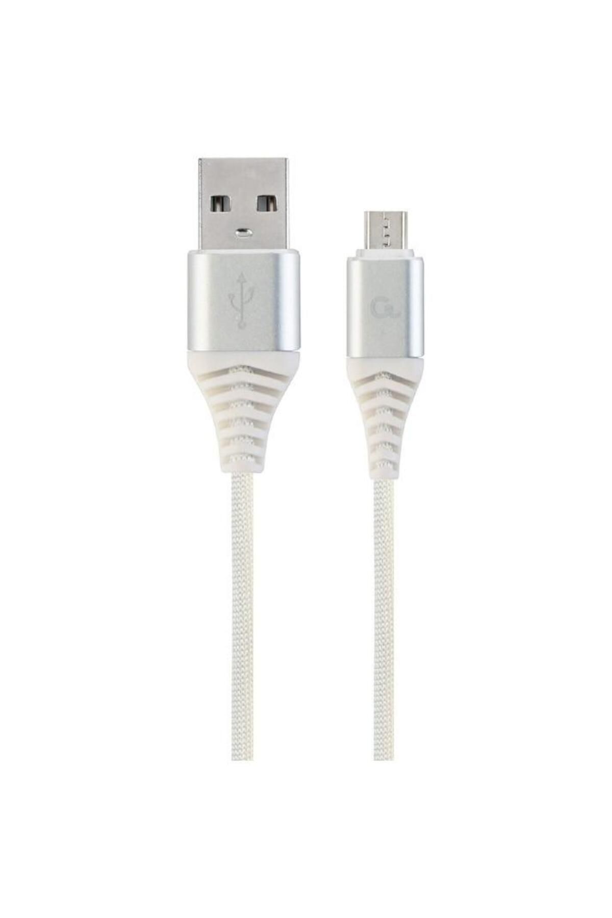 Gembird-Cablu alimentare si date Gembird CC-USB2B-AMmBM-1M-BW2, USB 2.0 (T) la Micro-USB 2.0 (T), 1m, Alb 1