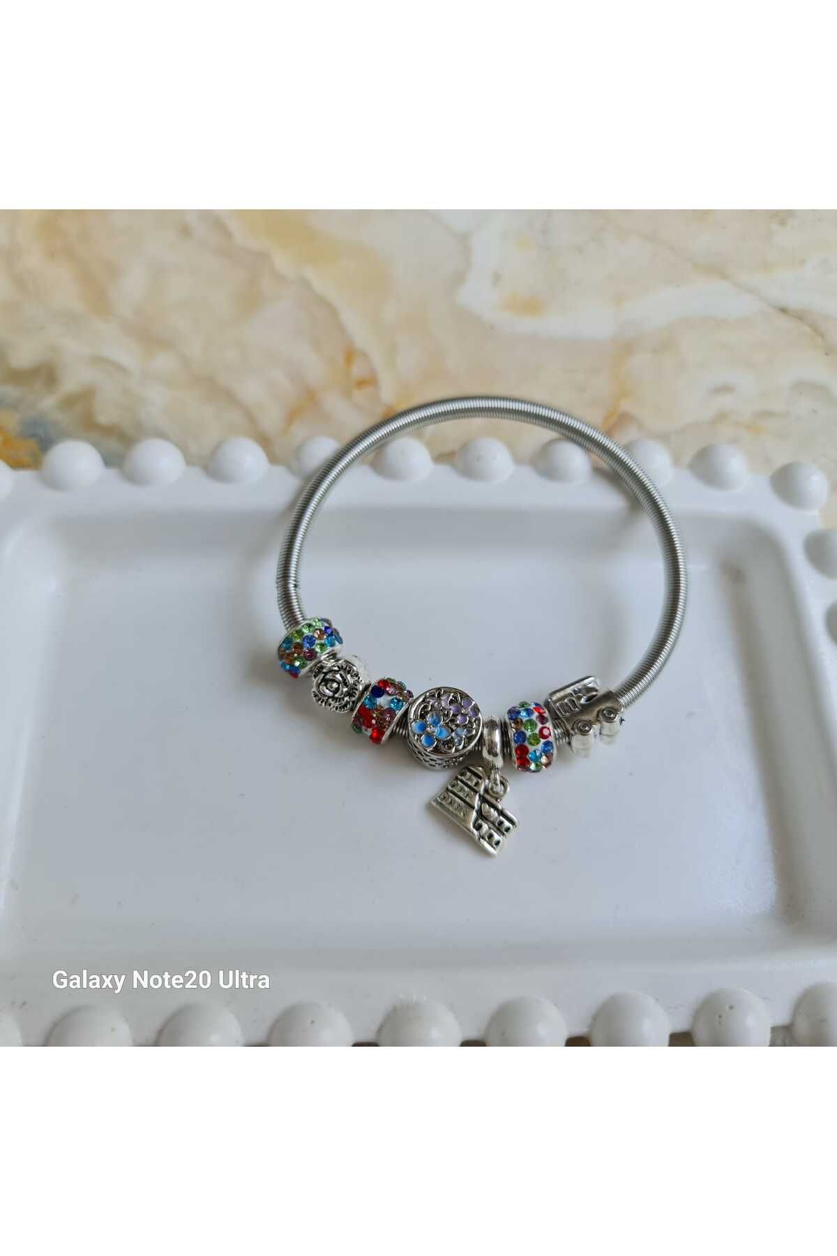 Store 316L Ayarlanabilir Charm Temalı Paslanmaz Çelik Bileklik
