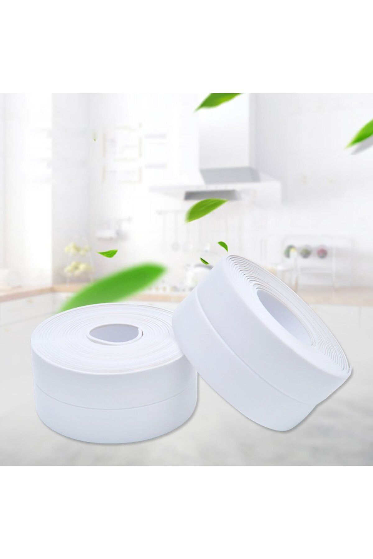 Elioure 156 Gr BEYAZ Su Sızdırmaz Lavabo Kenar Bandı (3.2m) mutfak ve banyo tezgah arası kapatma bantı