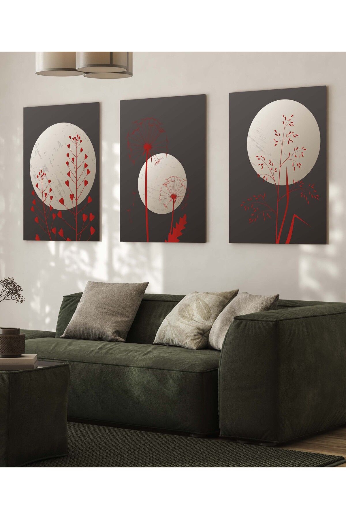nunuhome since 1985 Duvar Tablosu Çerçeve Görünümlü 3 lü Tablo Modern Tablo Bohem Tablo Mutfak Tabloları Premium Kalite