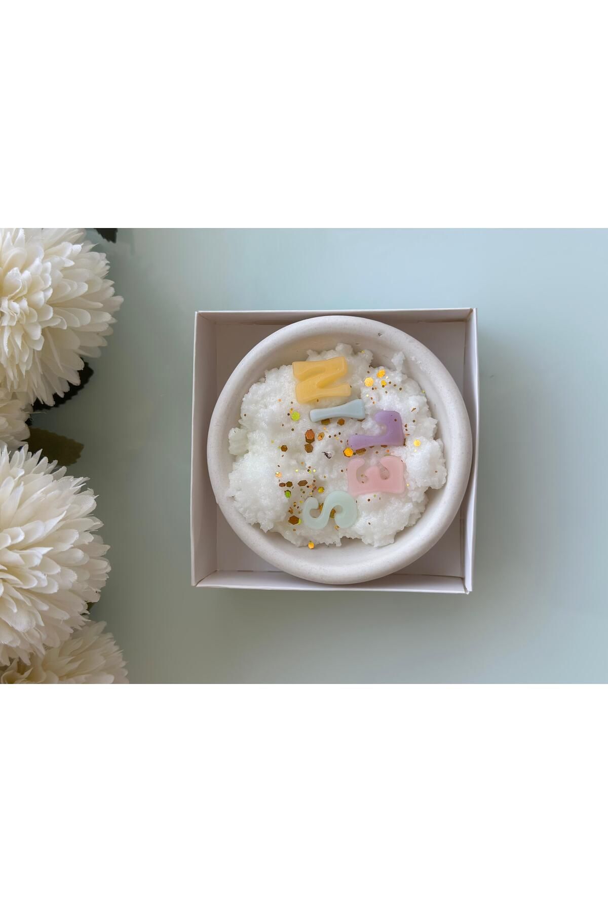 BalibeeCandle kasede isme özel yazılı hediyelik mum