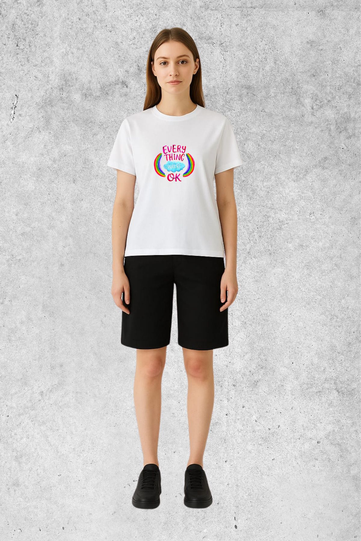 MOLICO BASİC unisex sıfır yaka kısa kollu EVERY BASKILI TSHİRT