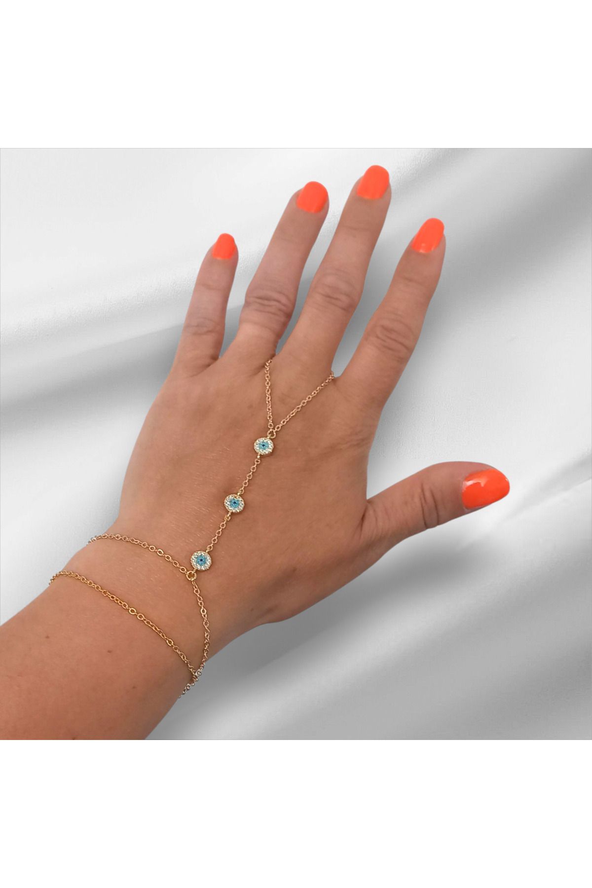 staınless steel Nazar Boncuklu Gold Şahmeran