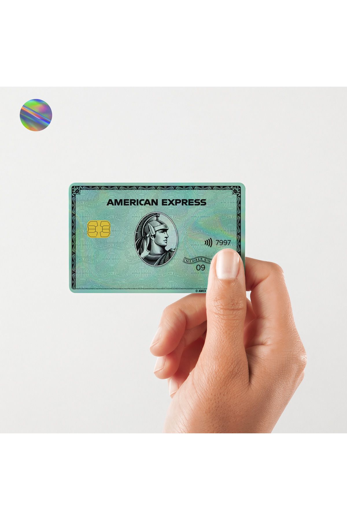 Huggy Craft American Express Yeşil V2 Kart Kaplama Sticker Kart Etiketi (Hologramlı)