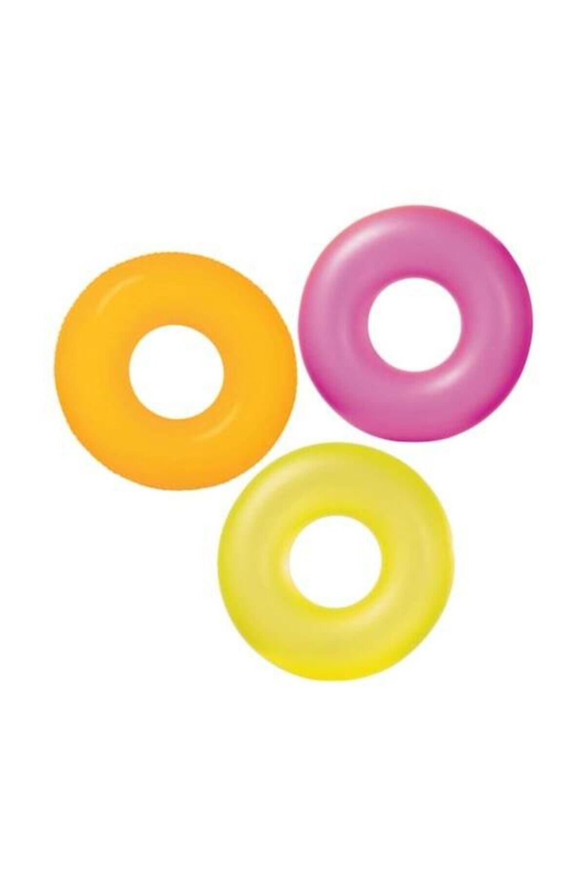 AboutThePerfect Pembe Fosforlu Simit 91 cm, Eğlence ve Eğlenceli Açık Hava Aktivitesi