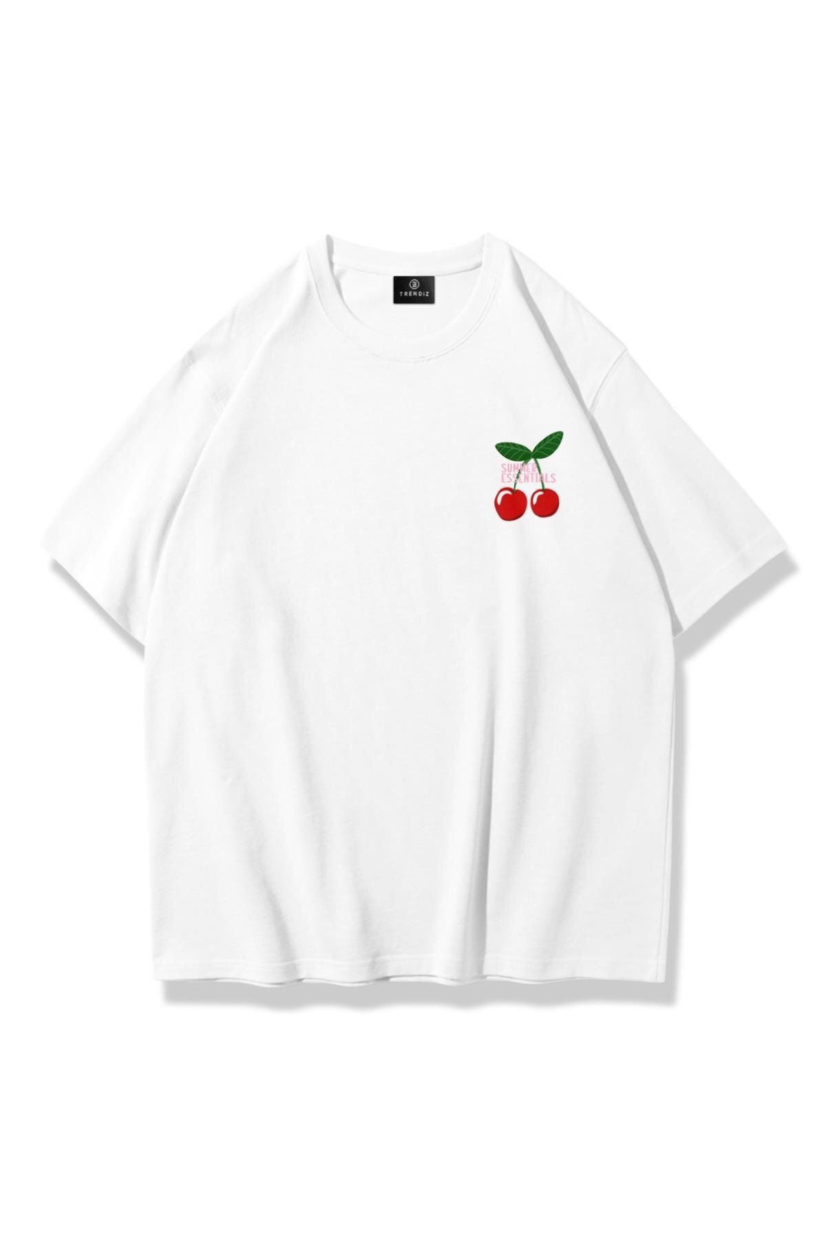 Trendiz Unisex Summer Essentials Tshirt Beyaz