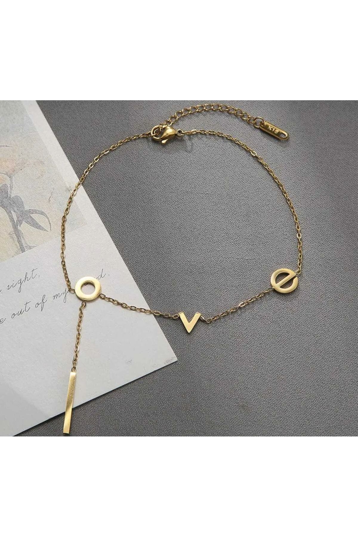 NEMOPHİLA Love Model Kadın Kolye Modern Tasarım, Çelik Malzeme, Hediye Takı