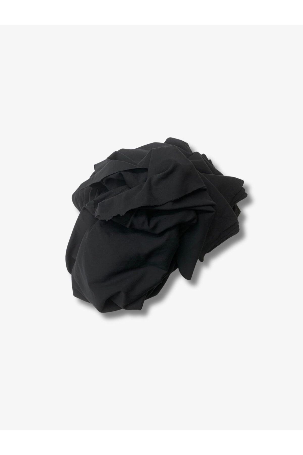 Yiğit Kumaş Dökümlü Esnek Takımlık Polyester Penye Kumaş, Parça 340x160 cm Siyah Renk