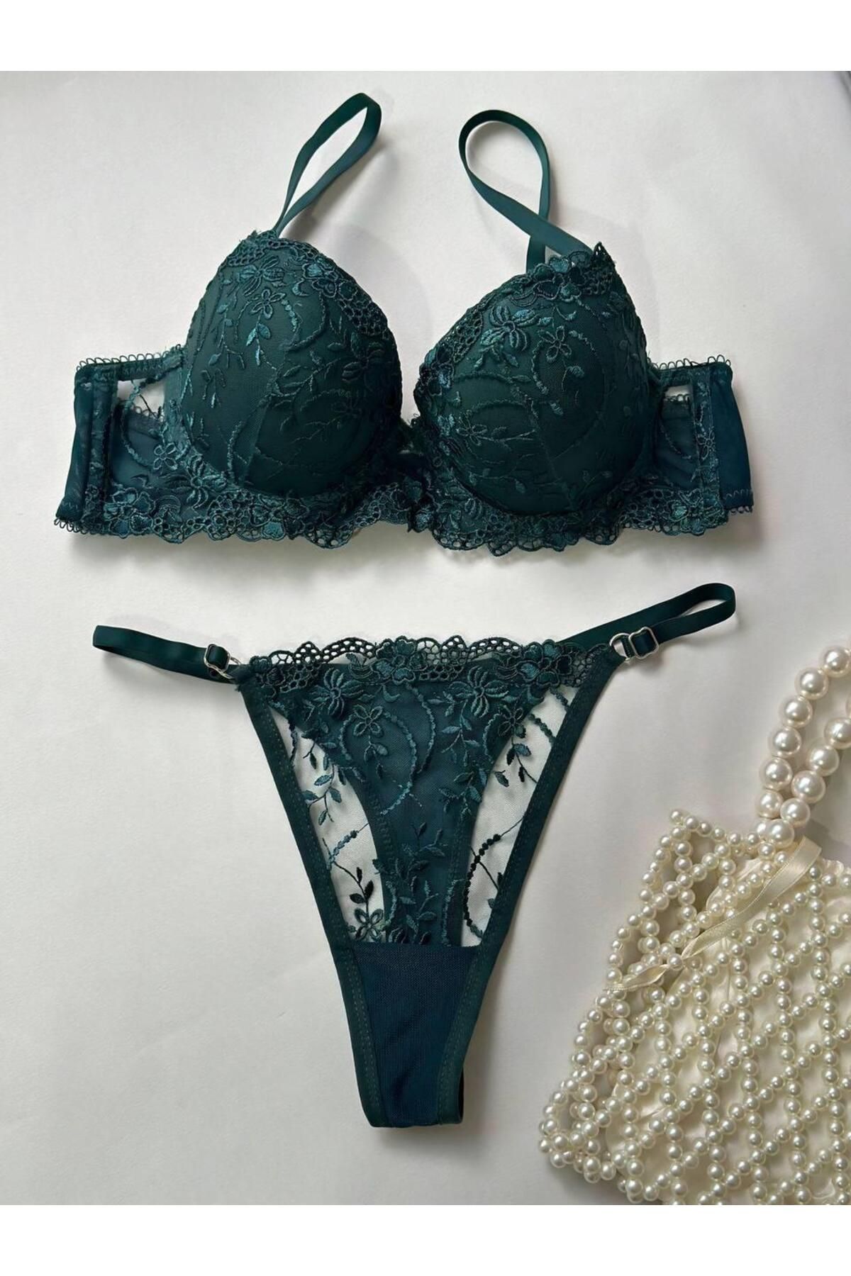 CES'Y LİNGERİE ÇITIR DESTEKLİ PUSH-UP BALENLİ SEKSİ GÜNLÜK ŞIK SÜTYEN TAKIM