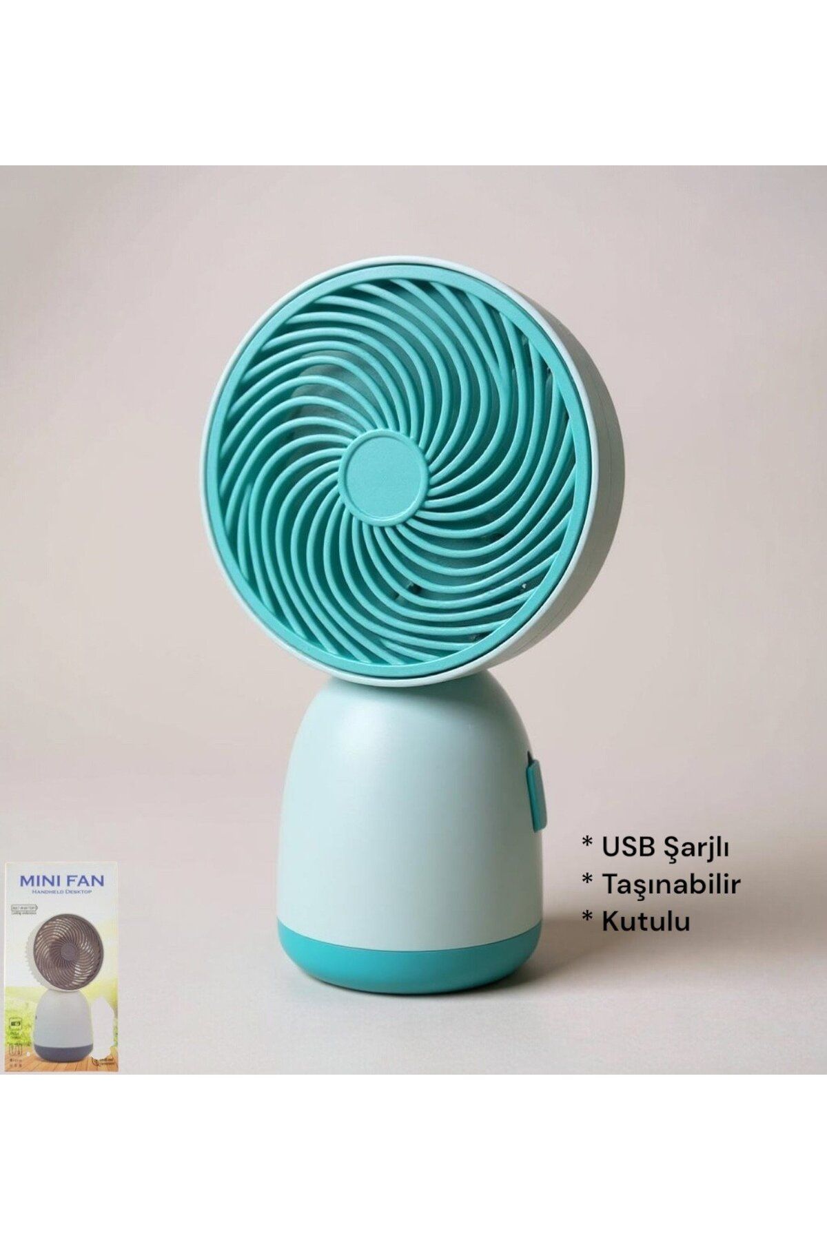 Brokoli Home Handheld USB Şarjlı El Fanı Mini Taşınabilir Fan I Yaz Serinleticisi I Vantilatör I Taşınabilir Fa