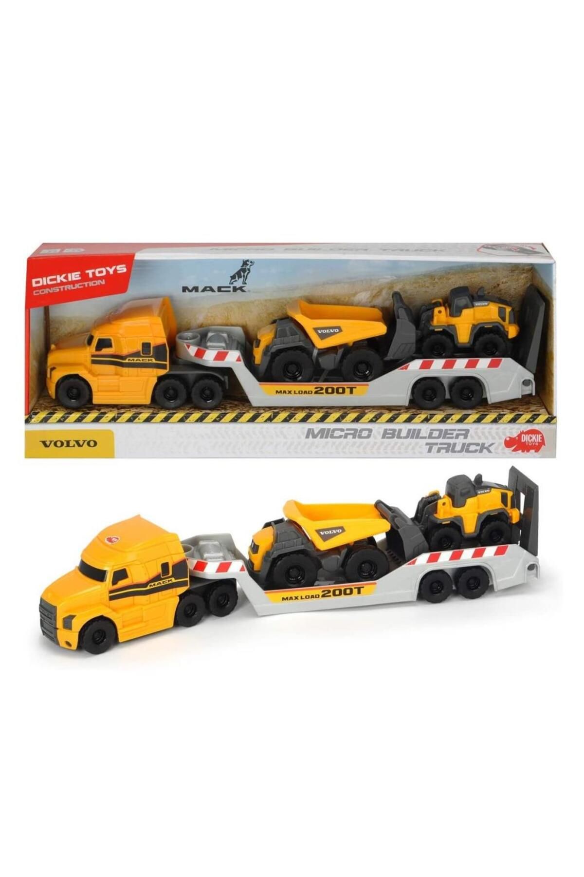 NW NessiWorld Nessiworld 203725005 Dickie Toys, Volvo Yükleyici Kepçe ve Volvo Damperli Kamyon