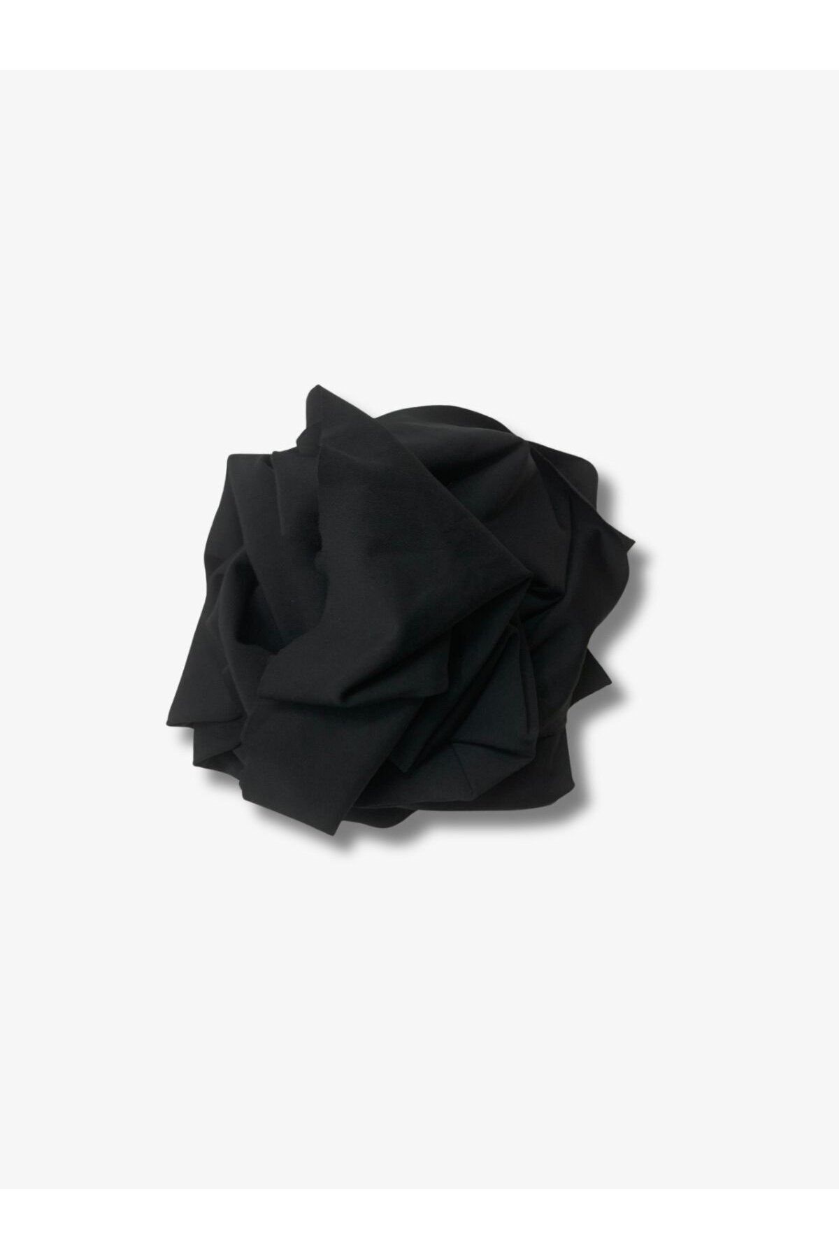 Yiğit Kumaş Dökümlü Esnek Takımlık Polyester Penye Kumaş, Parça 100x160 cm Siyah Renk