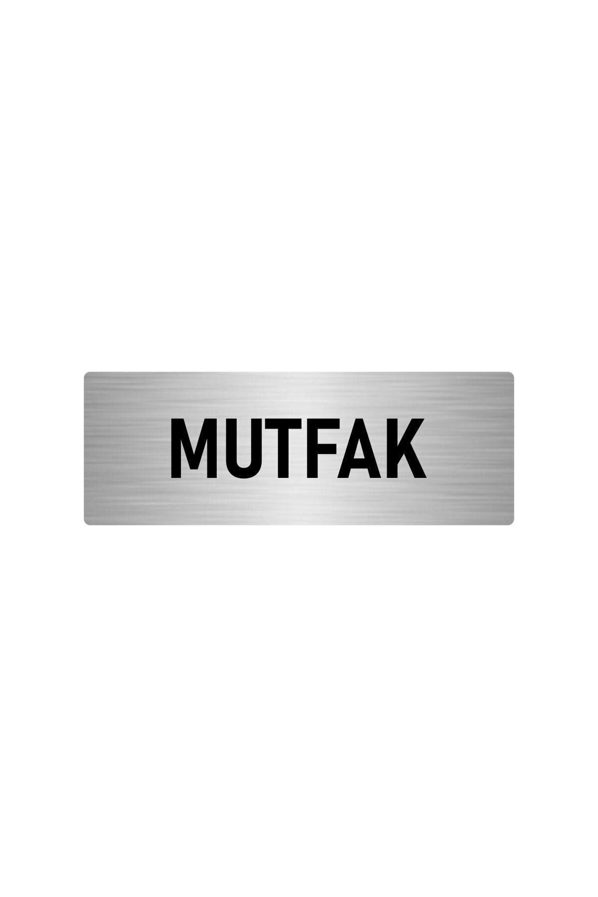teknotrust Nemli bir bezle silin. Metal Yönlendirme Levhası, Departman Kapı Isimliği Mutfak 5x20 Cm Gümüş Renk