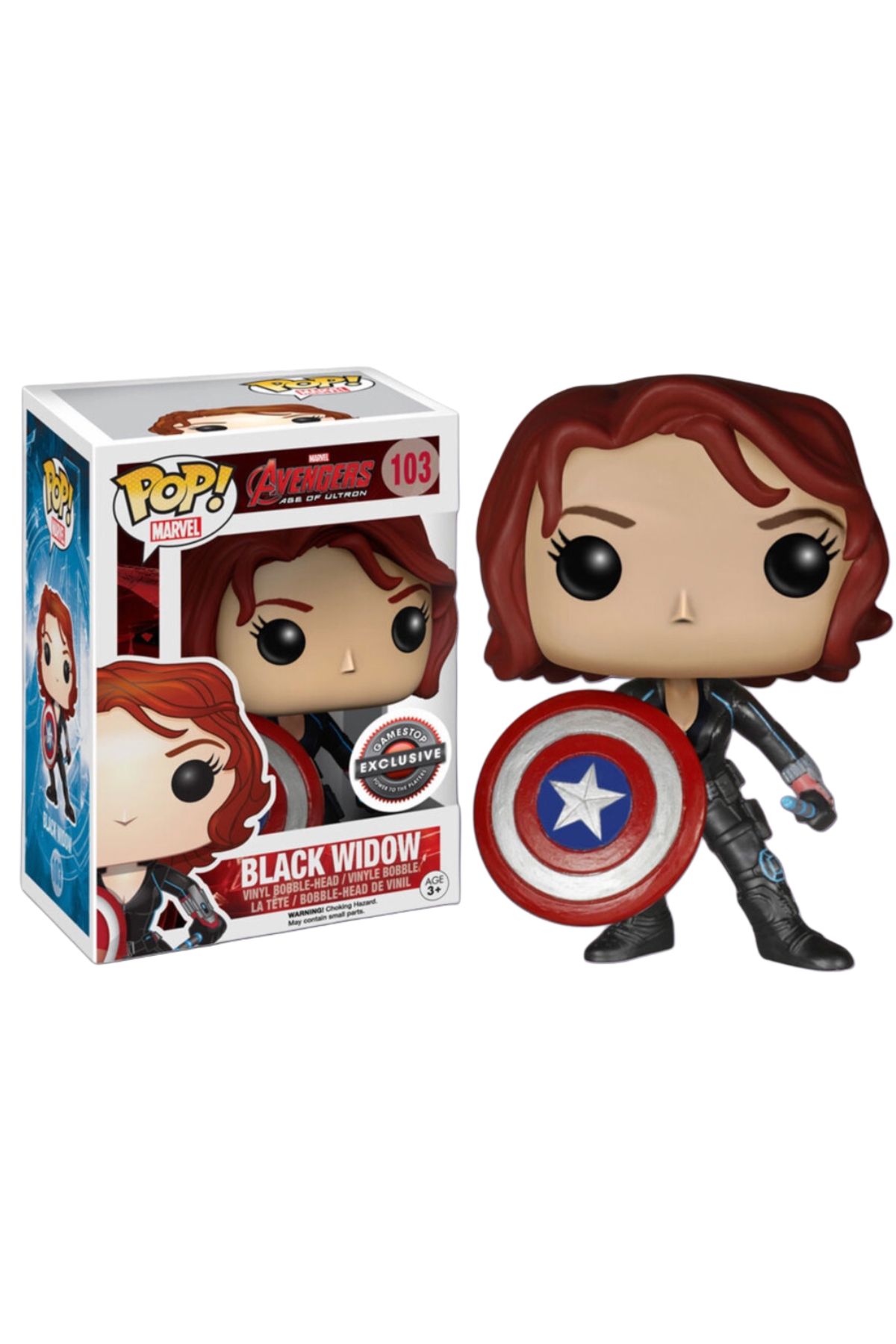 Funko Marvel Black Widow with Cap's Shield Exclusive Pop! #103