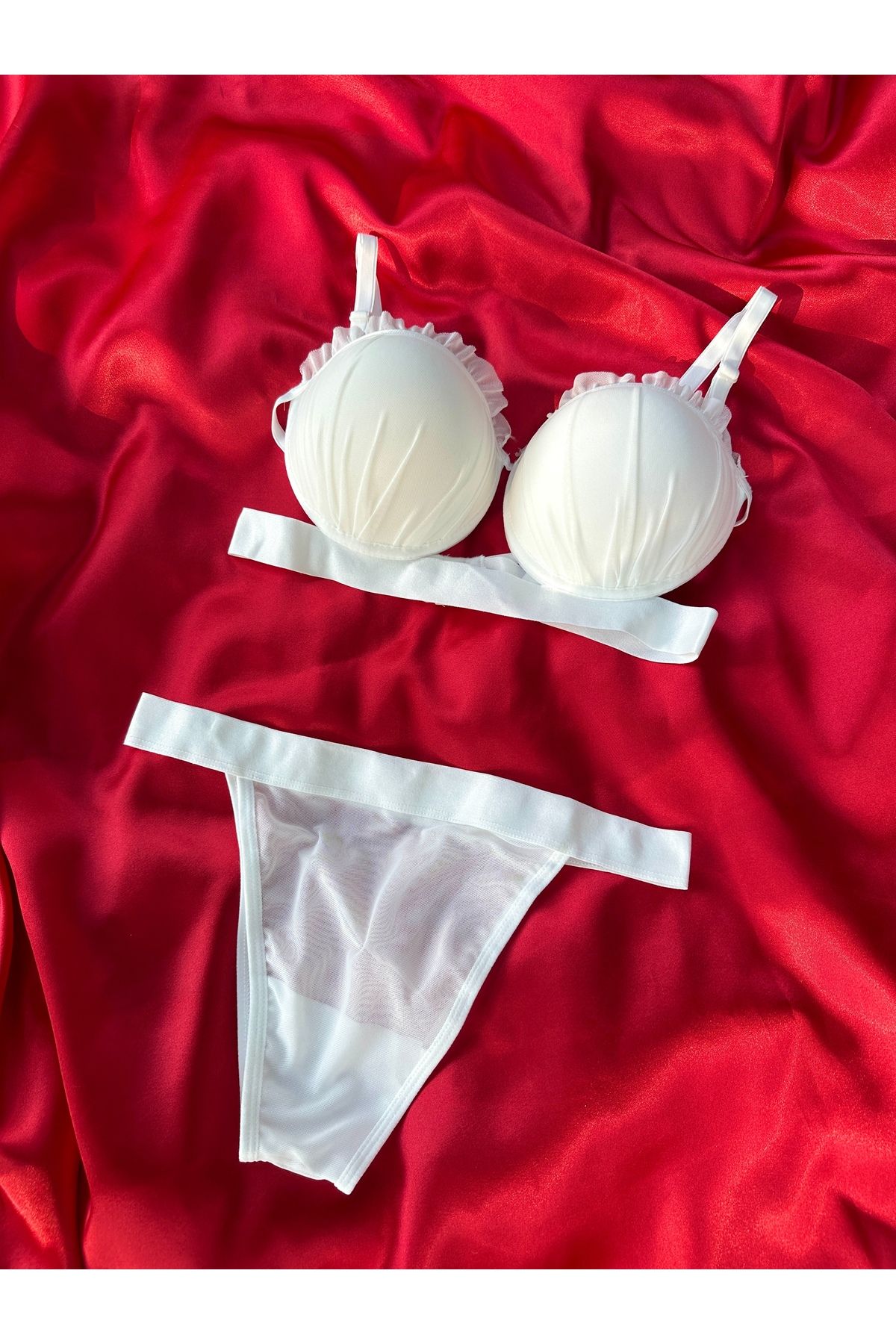 last summer İstiridye Model Tam Dolgulu Destekli Sütyen Külot Takımı