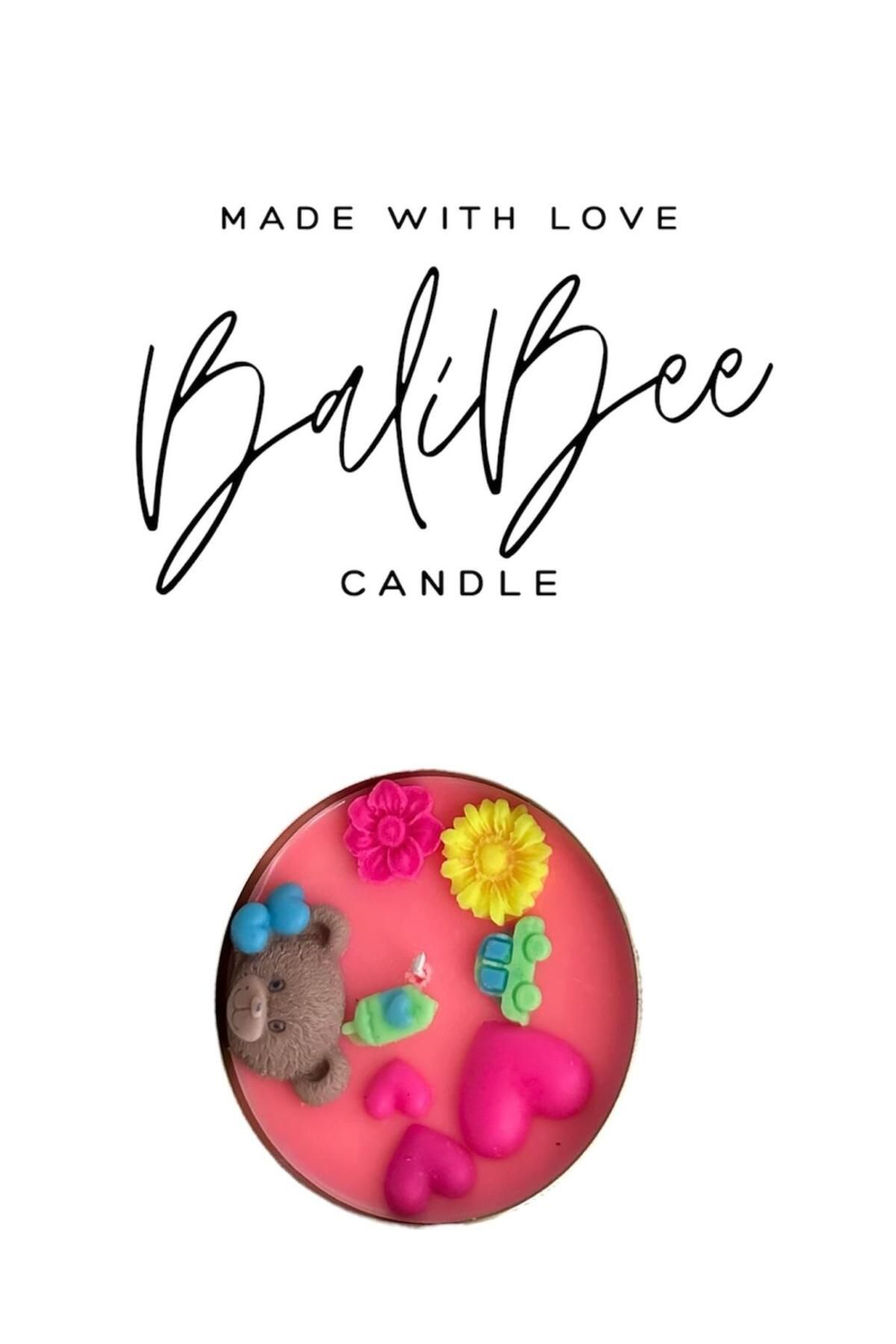 BalibeeCandle Metal kutuda sevimli ayıcık ve objeler hediyelik mum