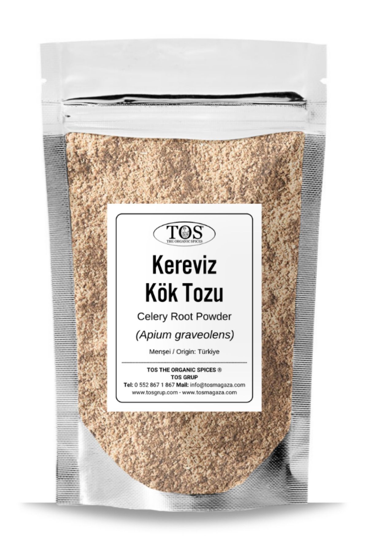 TOS The Organic Spices Kereviz Kök Tozu 100 gr (1. Kalite) Apium graveolens / Celery Root Powder
