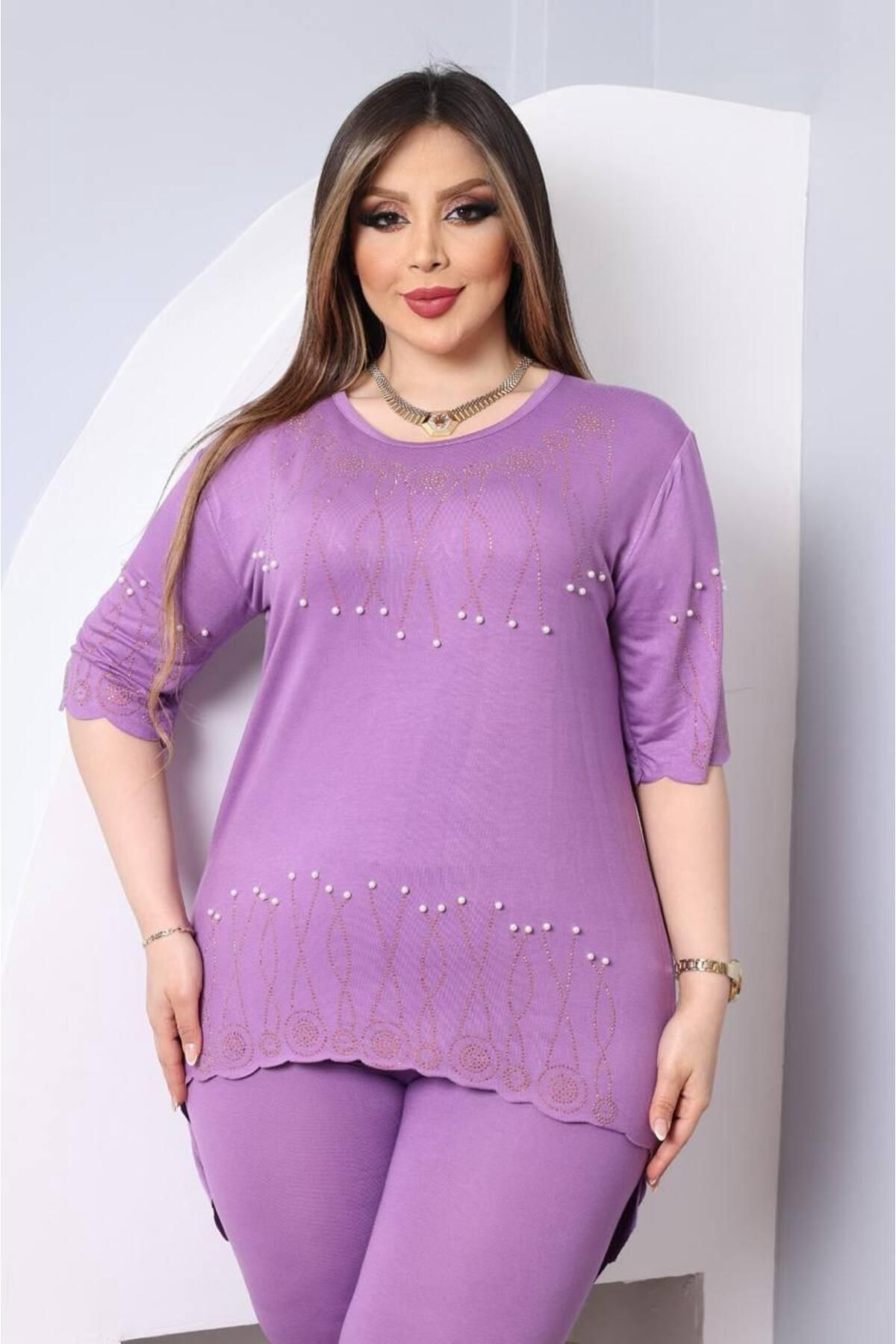 Kaptins Kadin Eşofman Takımı & Pijama Takımı Taş detaylı