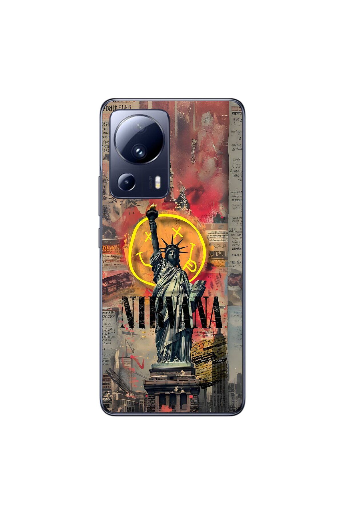 Dali Design Xiaomi Mi 13 Lite Uyumlu Şeffaf Kılıf Aesthetic 3 Tasarımlı