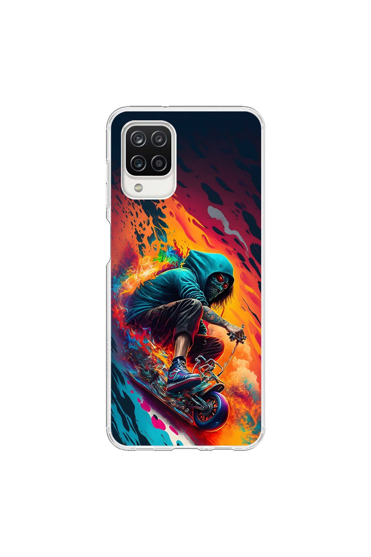 Dali Design Samsung Galaxy A12 Uyumlu Şeffaf Kılıf Aesthetic 5 Tasarımlı