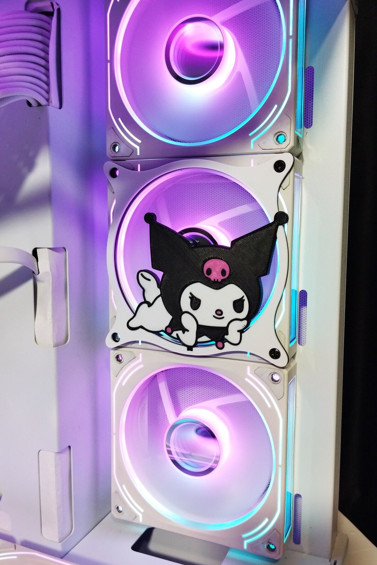 Caseybox Kuromi 120x120 Mm Oyun Pc Aksesuarı, Masaüstü Bilgisayar Fan Kapağı