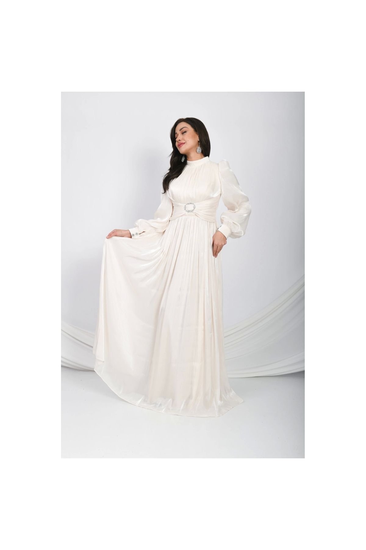 Moda Sezaver Tesettür Abiye | Nikah Elbisesi | Kraliçe'nin Dokunuşu Abiye - Taş