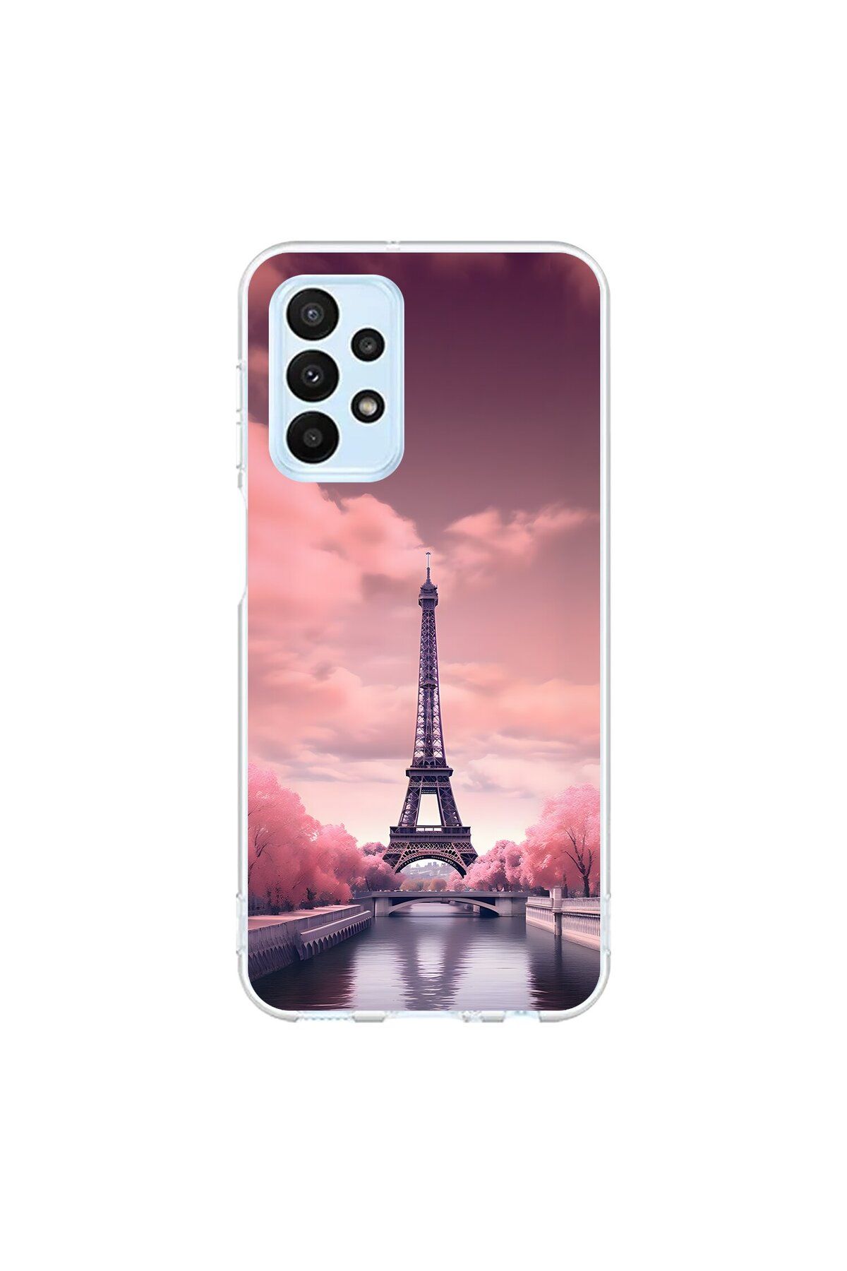 Dali Design Samsung Galaxy A23 Uyumlu Şeffaf Kılıf Paris 3 Tasarımlı