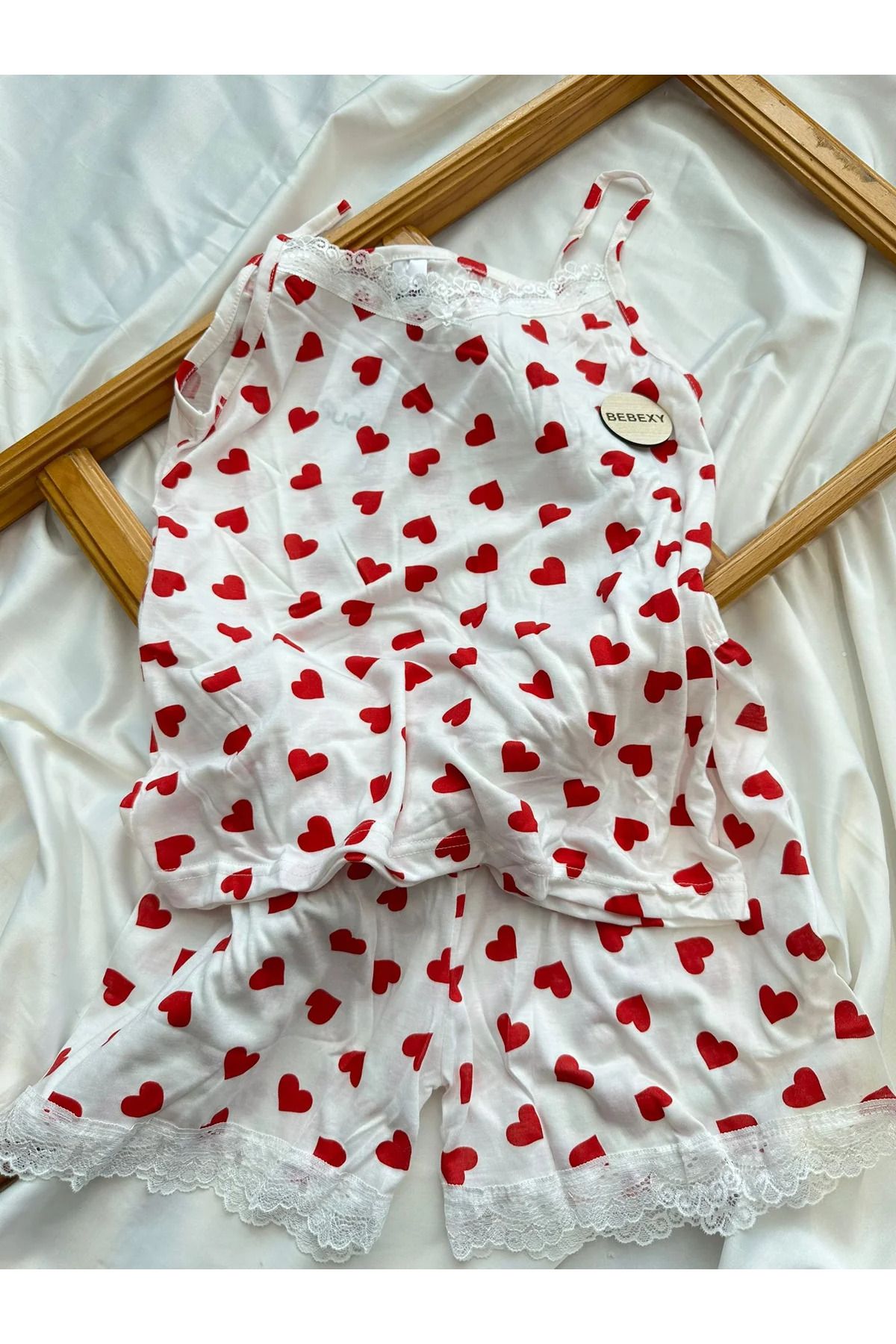 BEBEXY BUTİK İp Askılı Şortlu Pijama Takımı