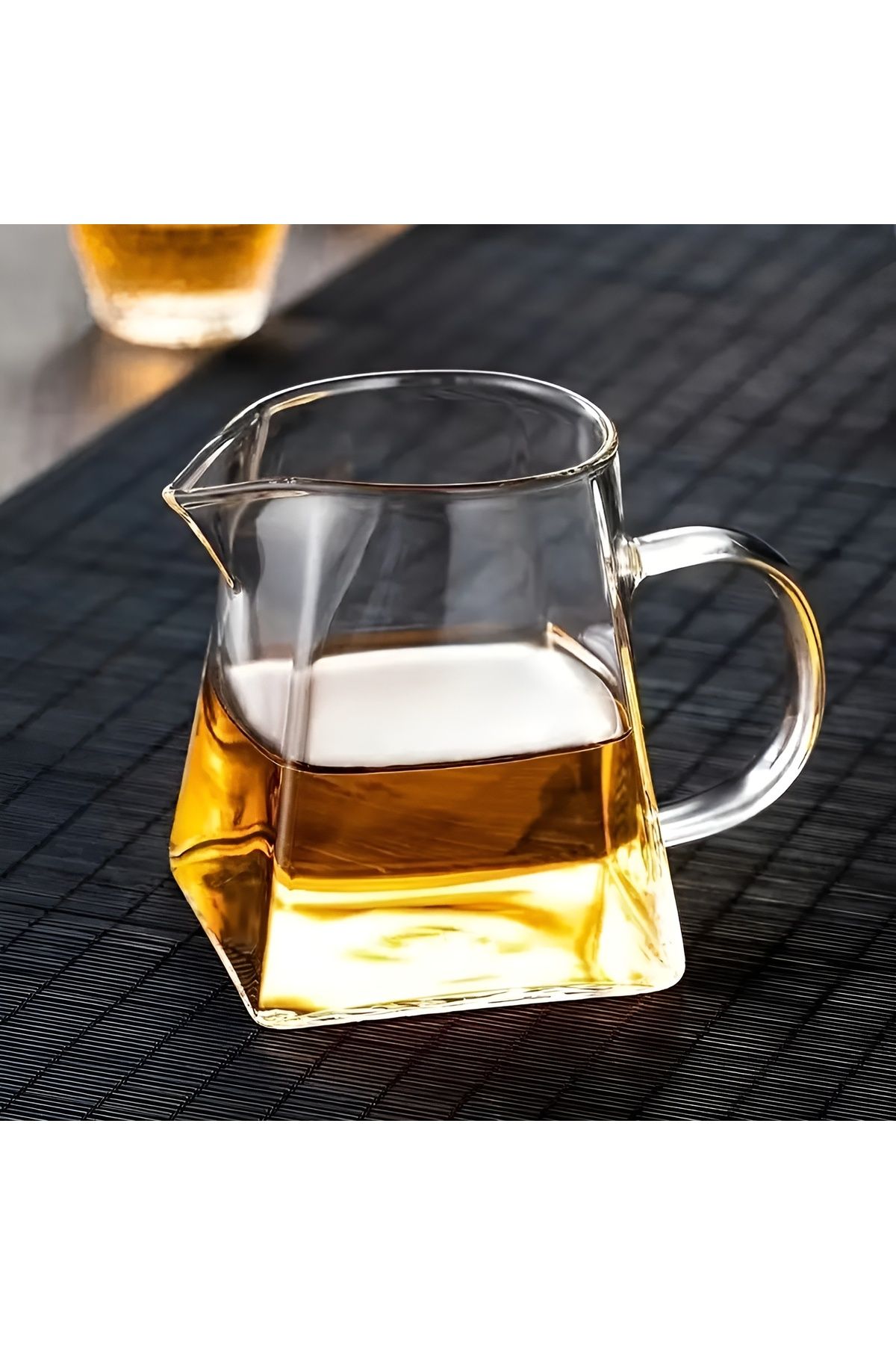 Safron Cam Demlik Çay Bardağı 450ml - Isıya Dayanıklı Yüksek Borosilikat Cam