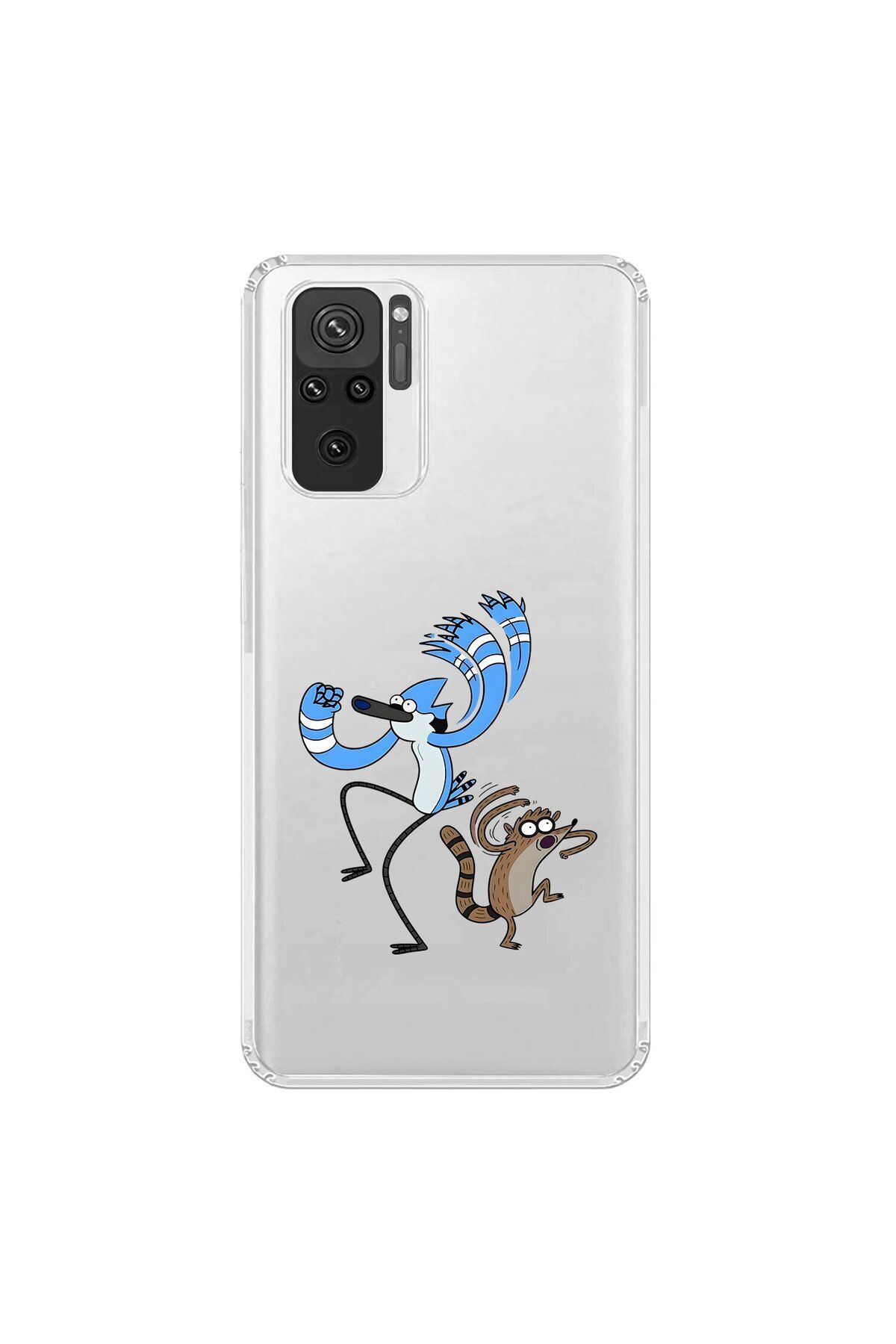 Dali Design Xiaomi Redmi Note 10 Uyumlu Şeffaf Kılıf Cartoon 13 Tasarımlı